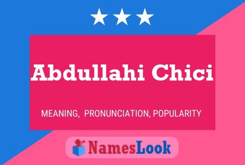 Abdullahi Chici Naam Poster