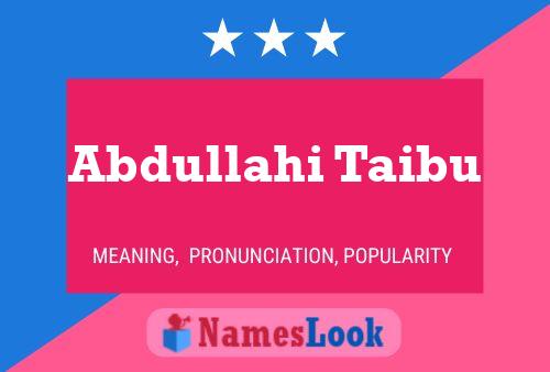 Abdullahi Taibu Naam Poster