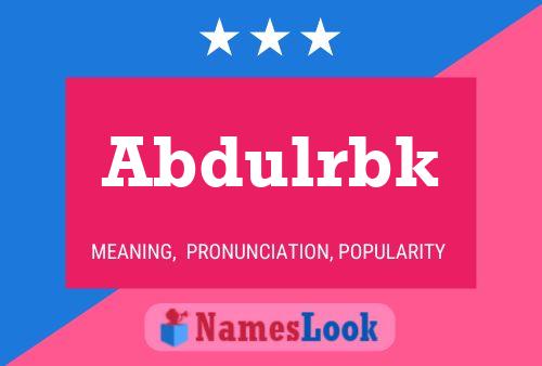 Abdulrbk Naam Poster