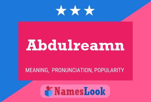 Abdulreamn Naam Poster