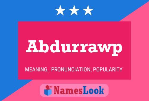 Abdurrawp Naam Poster