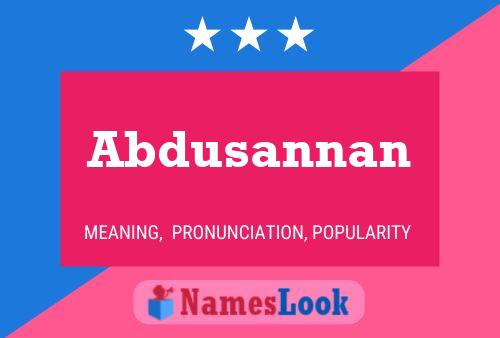 Abdusannan Naam Poster