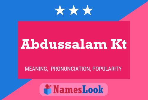 Abdussalam Kt Naam Poster