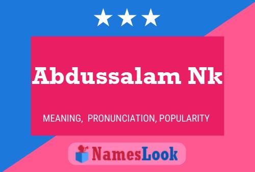 Abdussalam Nk Naam Poster