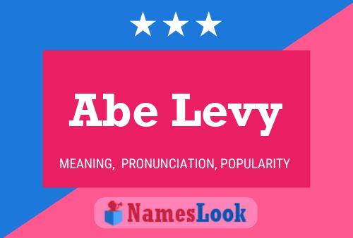 Abe Levy Naam Poster