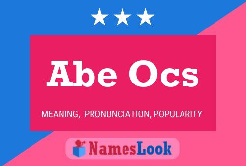 Abe Ocs Naam Poster