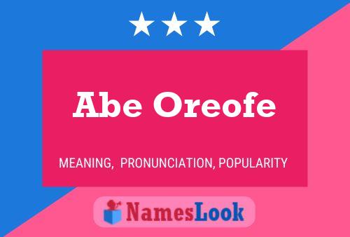 Abe Oreofe Naam Poster