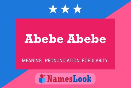 Abebe Abebe Naam Poster