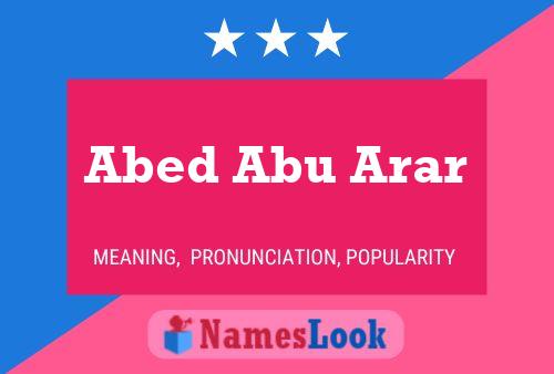 Abed Abu Arar Naam Poster