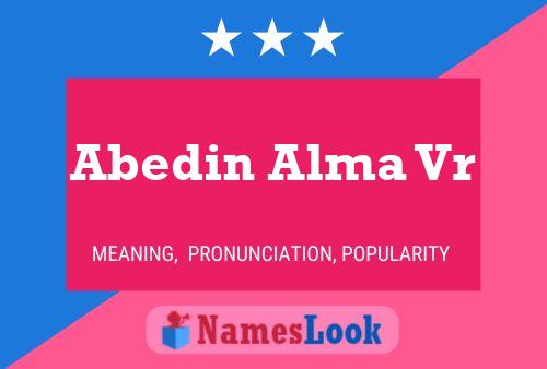 Abedin Alma Vr Naam Poster