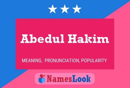 Abedul Hakim Naam Poster