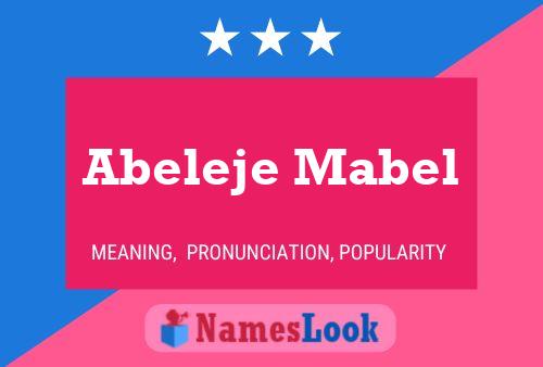 Abeleje Mabel Naam Poster