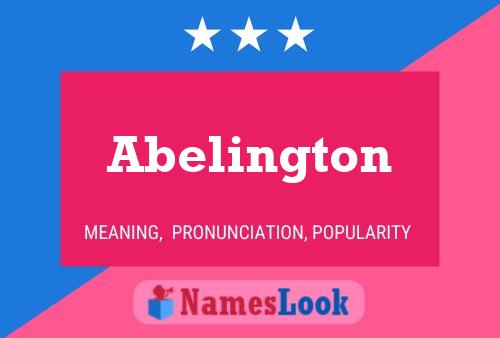 Abelington Naam Poster