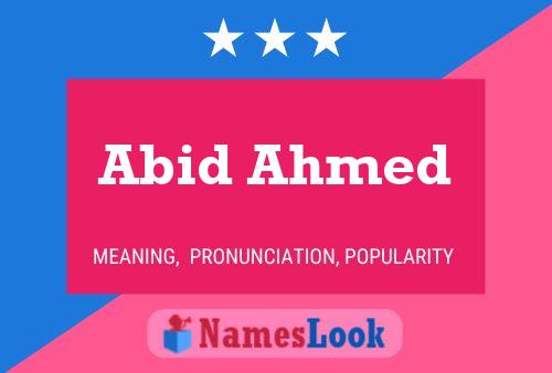 Abid Ahmed Naam Poster