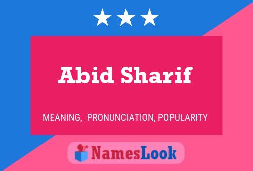 Abid Sharif Naam Poster