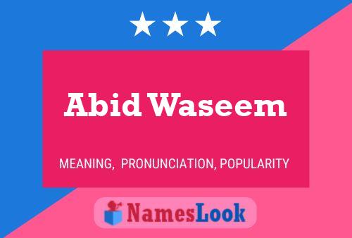 Abid Waseem Naam Poster