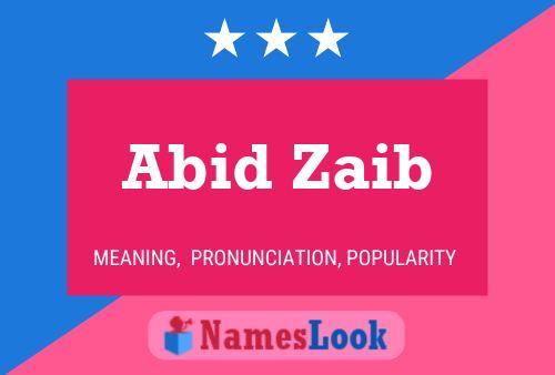 Abid Zaib Naam Poster