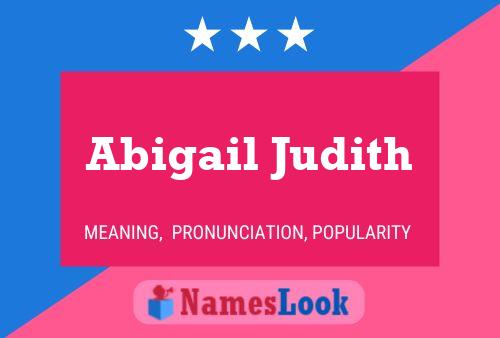 Abigail Judith Naam Poster