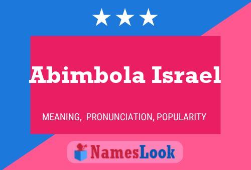 Abimbola Israel Naam Poster