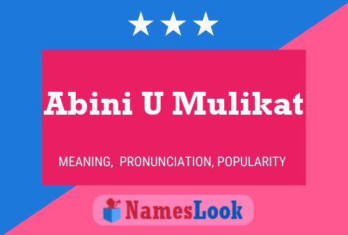 Abini U Mulikat Naam Poster