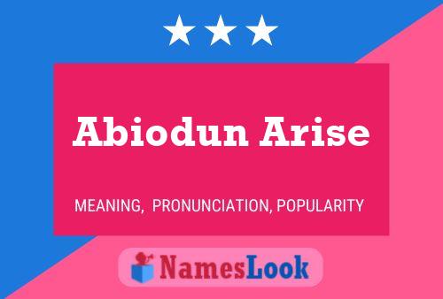 Abiodun Arise Naam Poster