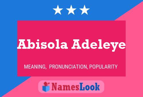 Abisola Adeleye Naam Poster