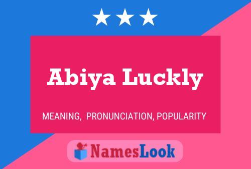 Abiya Luckly Naam Poster