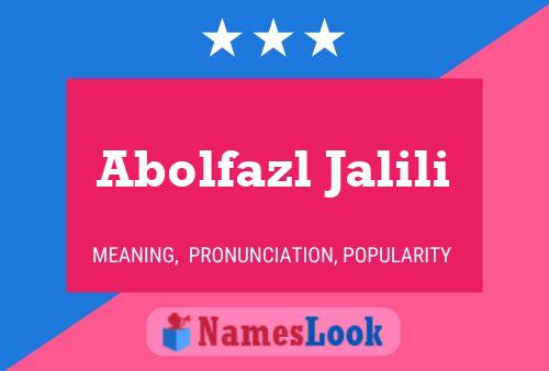 Abolfazl Jalili Naam Poster