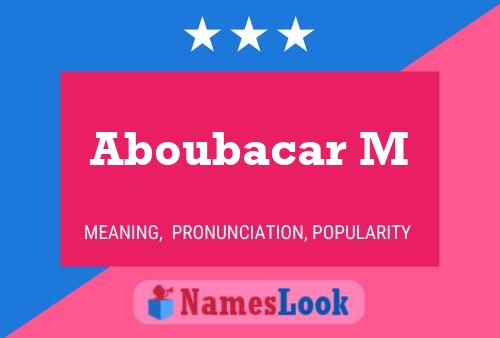 Aboubacar M Naam Poster