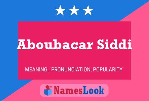 Aboubacar Siddi Naam Poster