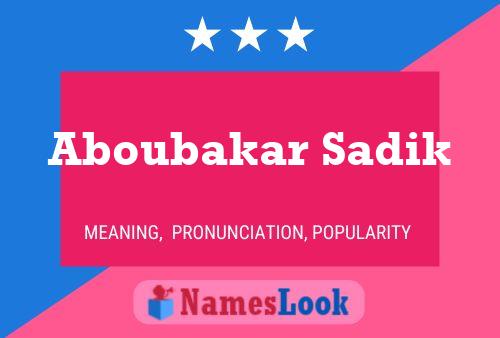 Aboubakar Sadik Naam Poster