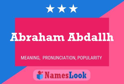 Abraham Abdallh Naam Poster