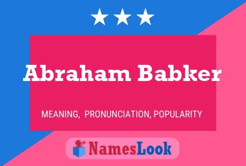 Abraham Babker Naam Poster