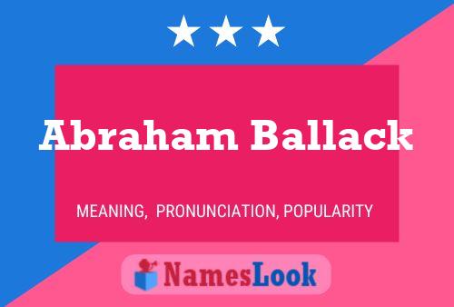 Abraham Ballack Naam Poster