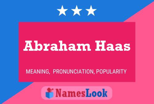 Abraham Haas Naam Poster