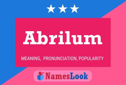 Abrilum Naam Poster