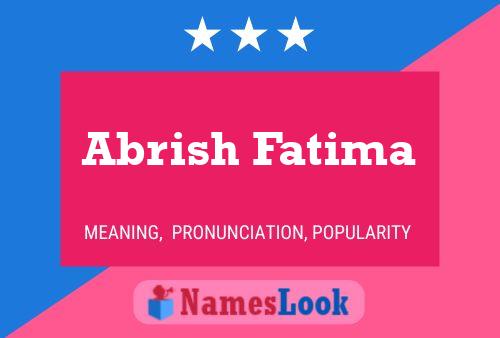 Abrish Fatima Naam Poster