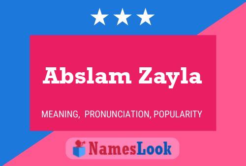 Abslam Zayla Naam Poster