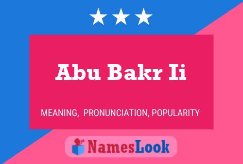 Abu Bakr Ii Naam Poster