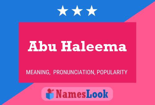 Abu Haleema Naam Poster