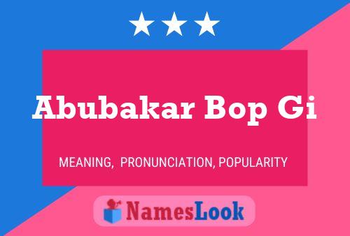 Abubakar Bop Gi Naam Poster