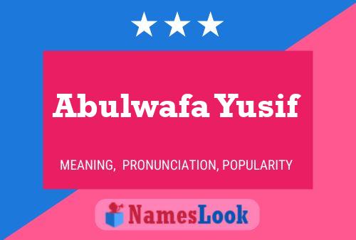 Abulwafa Yusif Naam Poster