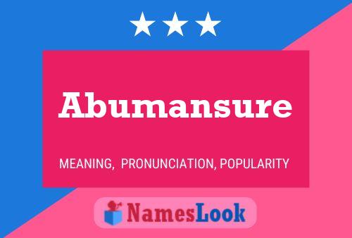 Abumansure Naam Poster