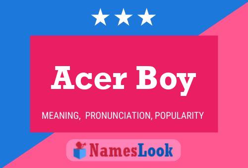 Acer Boy Naam Poster