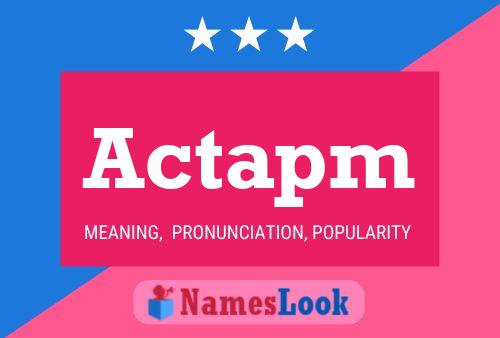 Actapm Naam Poster