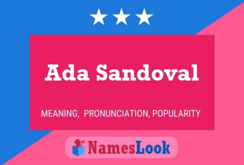 Ada Sandoval Naam Poster