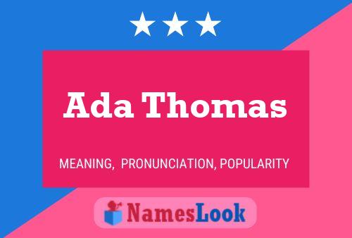 Ada Thomas Naam Poster