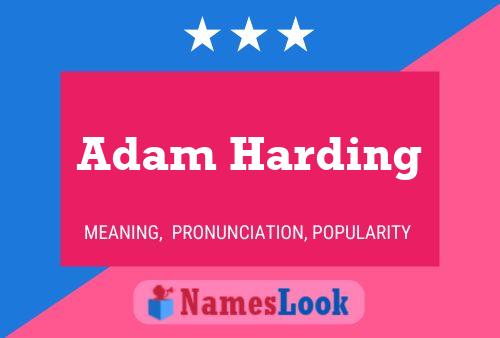 Adam Harding Naam Poster