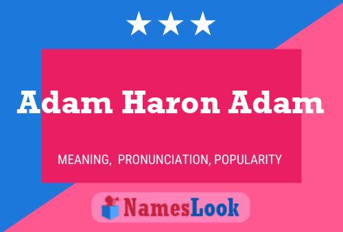 Adam Haron Adam Naam Poster