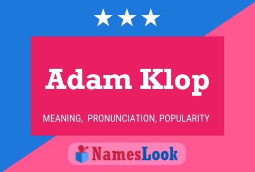 Adam Klop Naam Poster